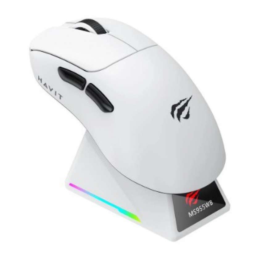 Mouse gamer MS955WB Ina22.000 dpi con base de carga rgb