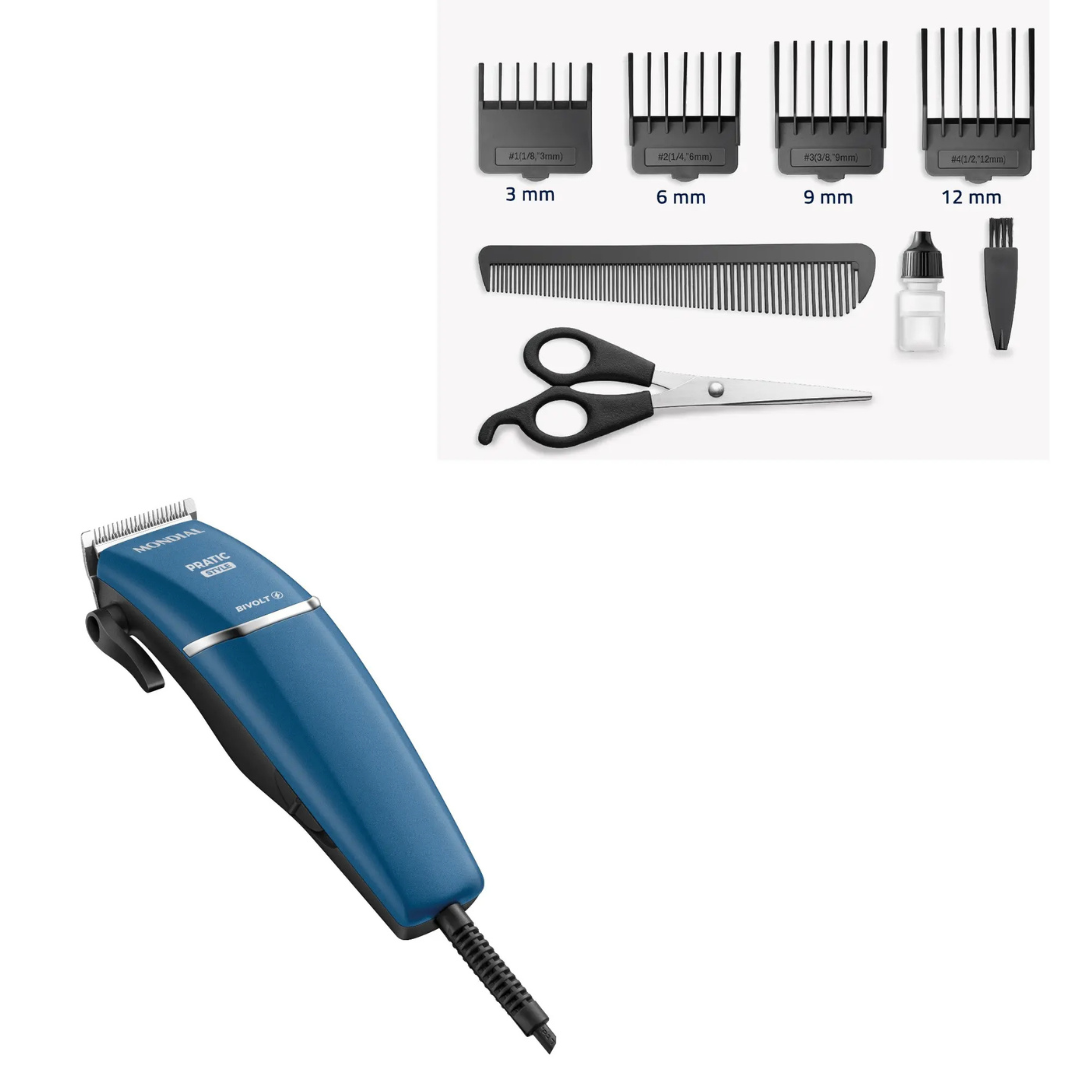 Cortador de Pelo Mondial Pratic Style Bivolt