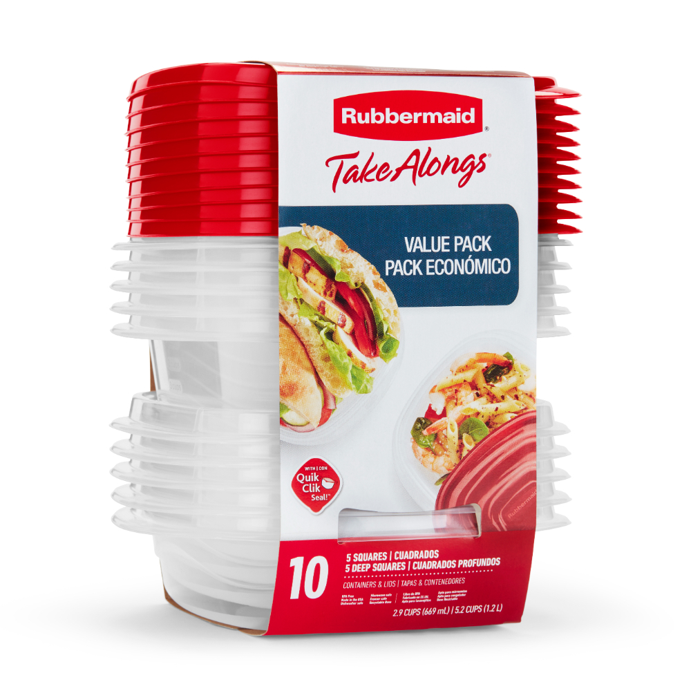 Set De Recipientes Rubbermaid Take Along De 10 Piezas — photo 2