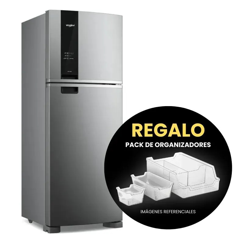 Heladera Whirlpool WRM56CK 493/461L Evox Inverter Frío Seco