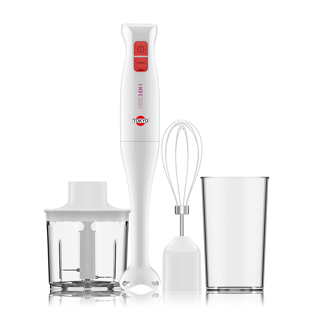 Mixer Tokyo Pink 3 En 1 Pie. Inox 400W