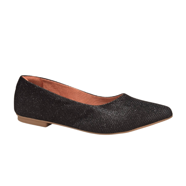 MENINA FLOR 953 CHATITA GLITTER NEGRO