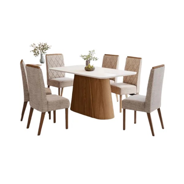 JUEGO DE COMEDOR OLIVIA 6 SILLAS