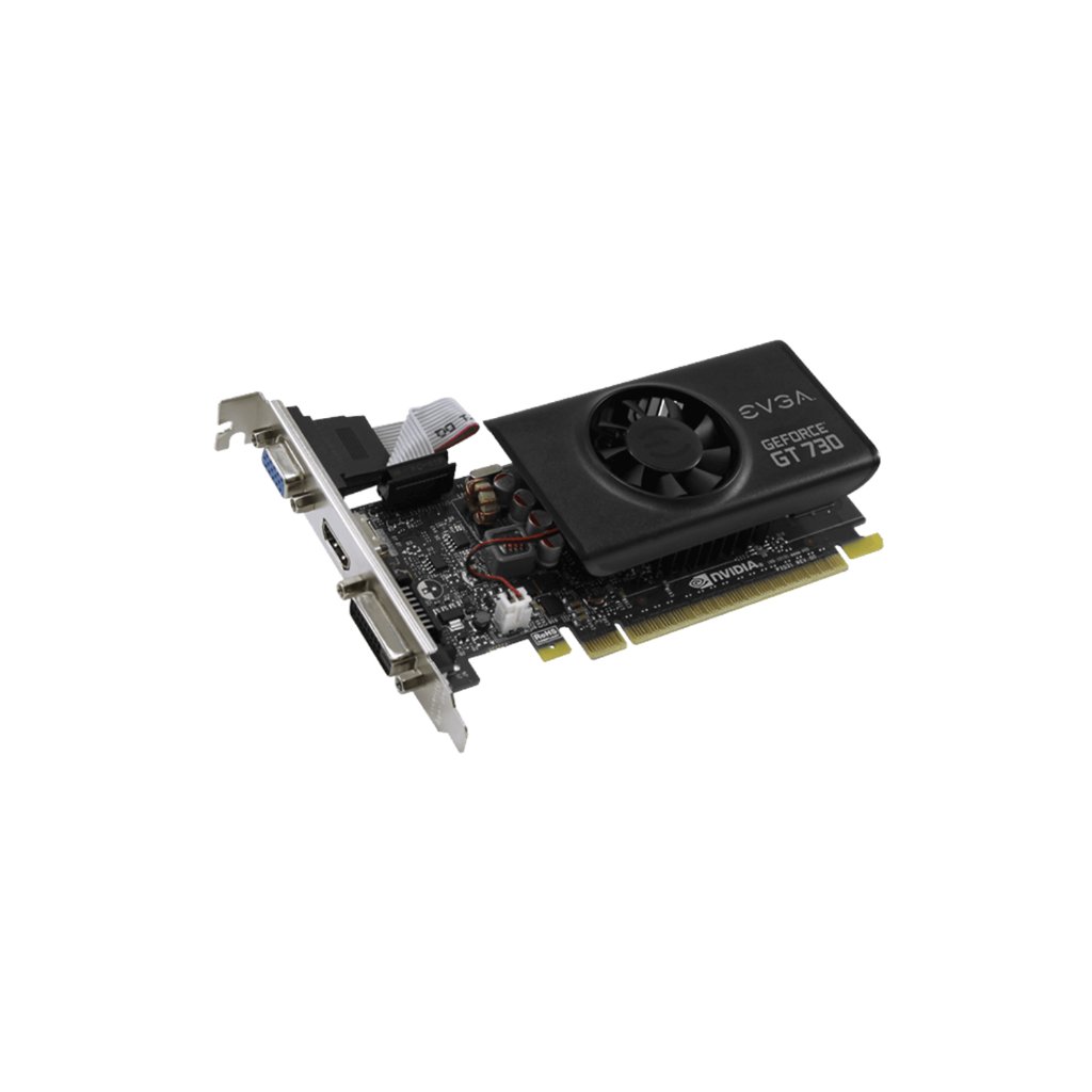 Geforce, Placa De Video Evga GT 730, 2GB, DDR3, VGA/HDMI/DVI