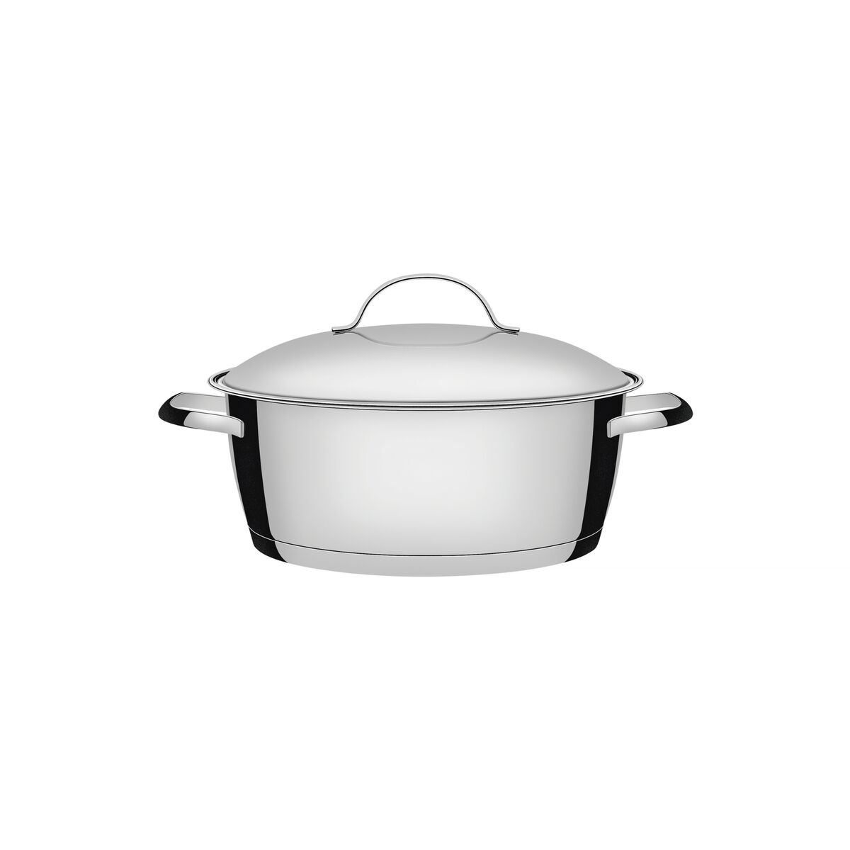 Cacerola Baja Tramontina Allegra Triple Fondo De Acero Inoxidable 22 Cm 3,10 L
