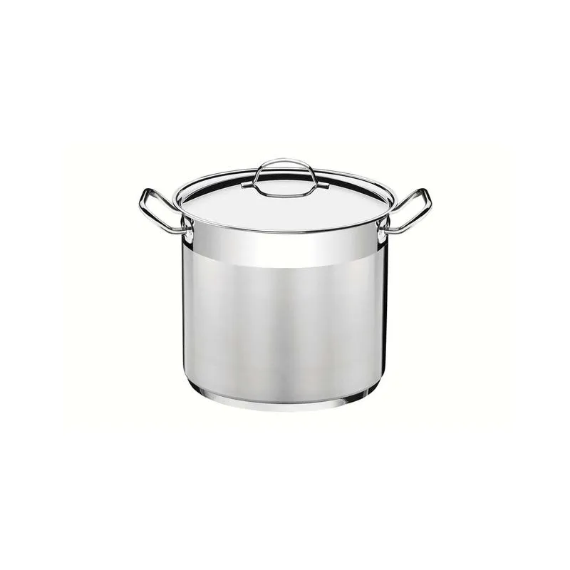 Cacerola Alta Tramontina Professional Triple Fondo De Acero Inoxidable 24 Cm 9,60 L