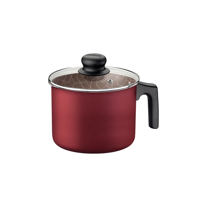 Hervidora Tramontina Paris Rojo con Tapa de Vidrio 14 cm 1,9 L