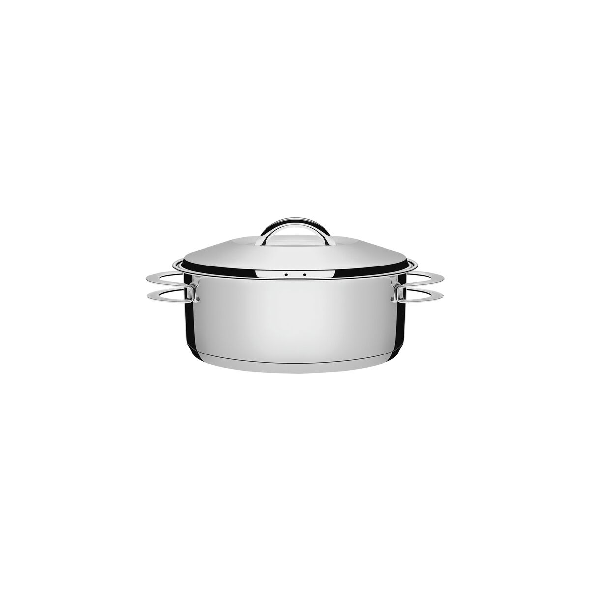 Cacerola Baja Con Asas Tramontina Solar Triple Fondo De Acero Inoxidable 16 Cm 1,40 L