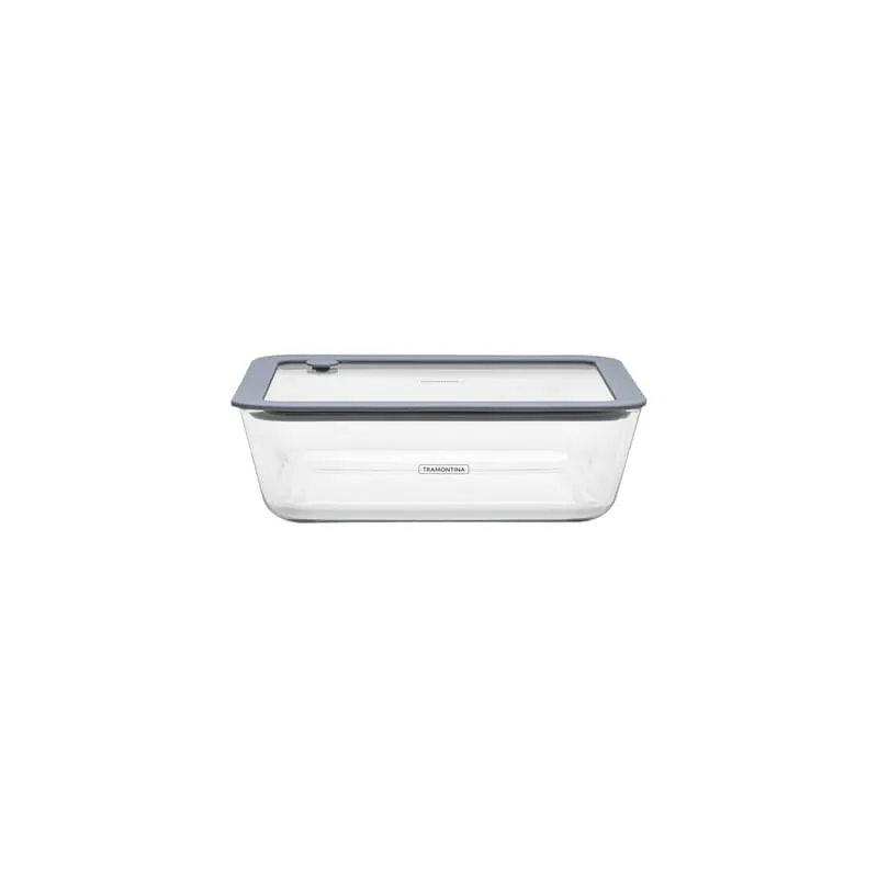 Recipiente de Vidrio Tramontina Vittra Rectangular con Tapa Hermética de Silicona 2,6 L