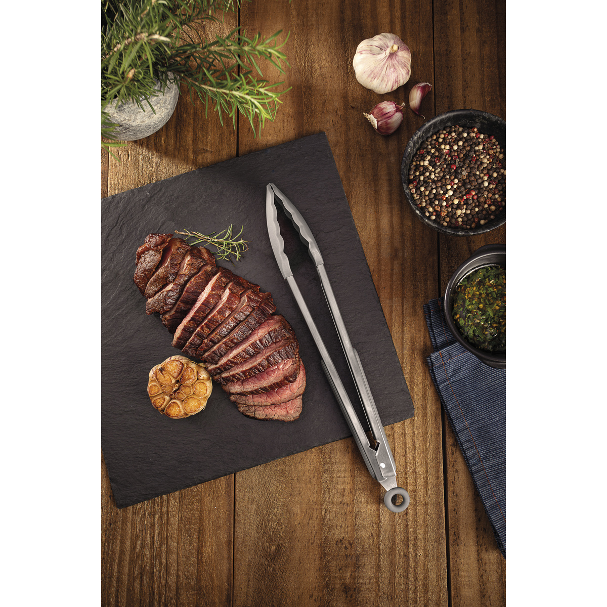 Pinza Multiuso Tramontina Softta de Silicona Gris 33,9 cm — photo 2