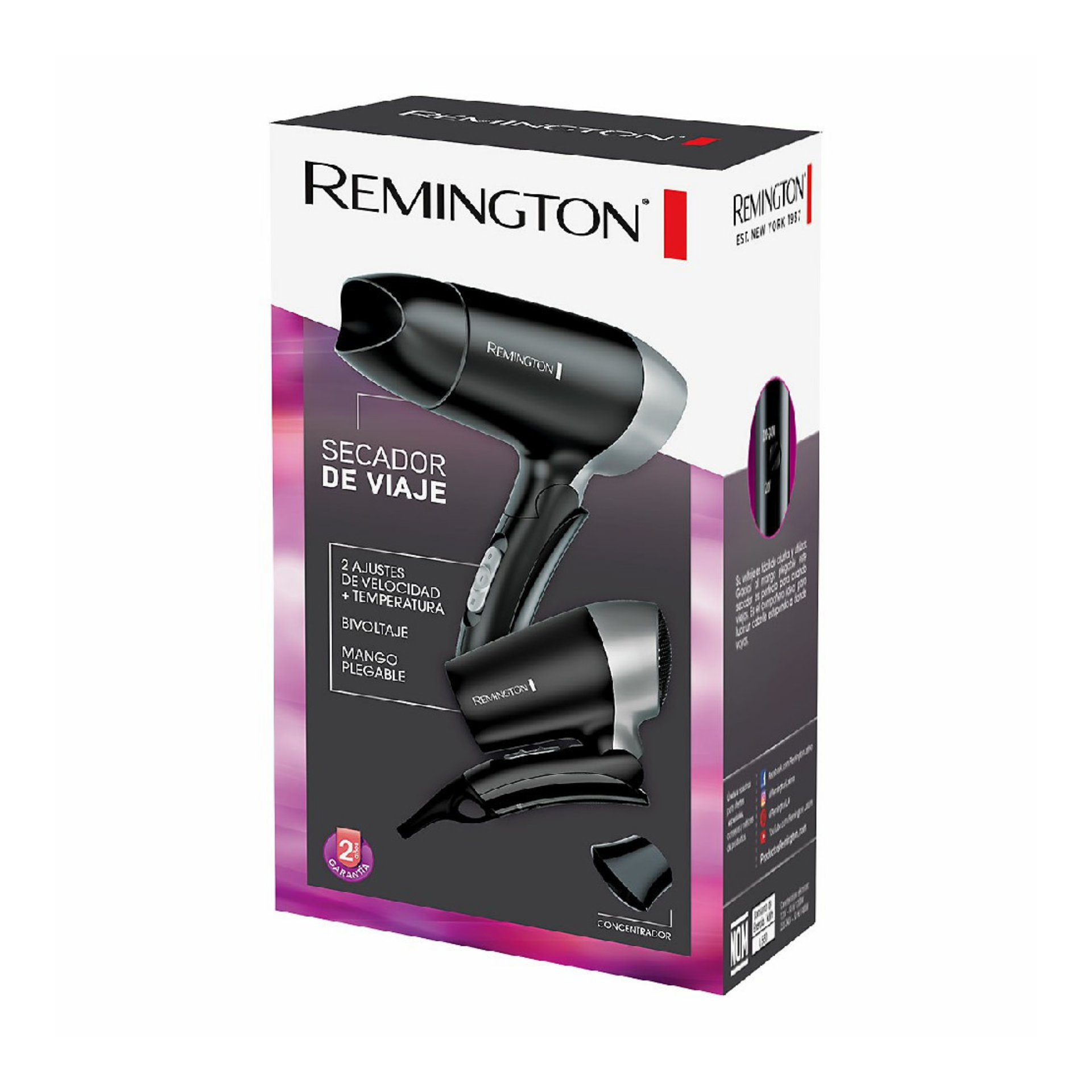 SECADOR DE PELO REMINGTON P/ VIAJE - D2400 - BIVOLT