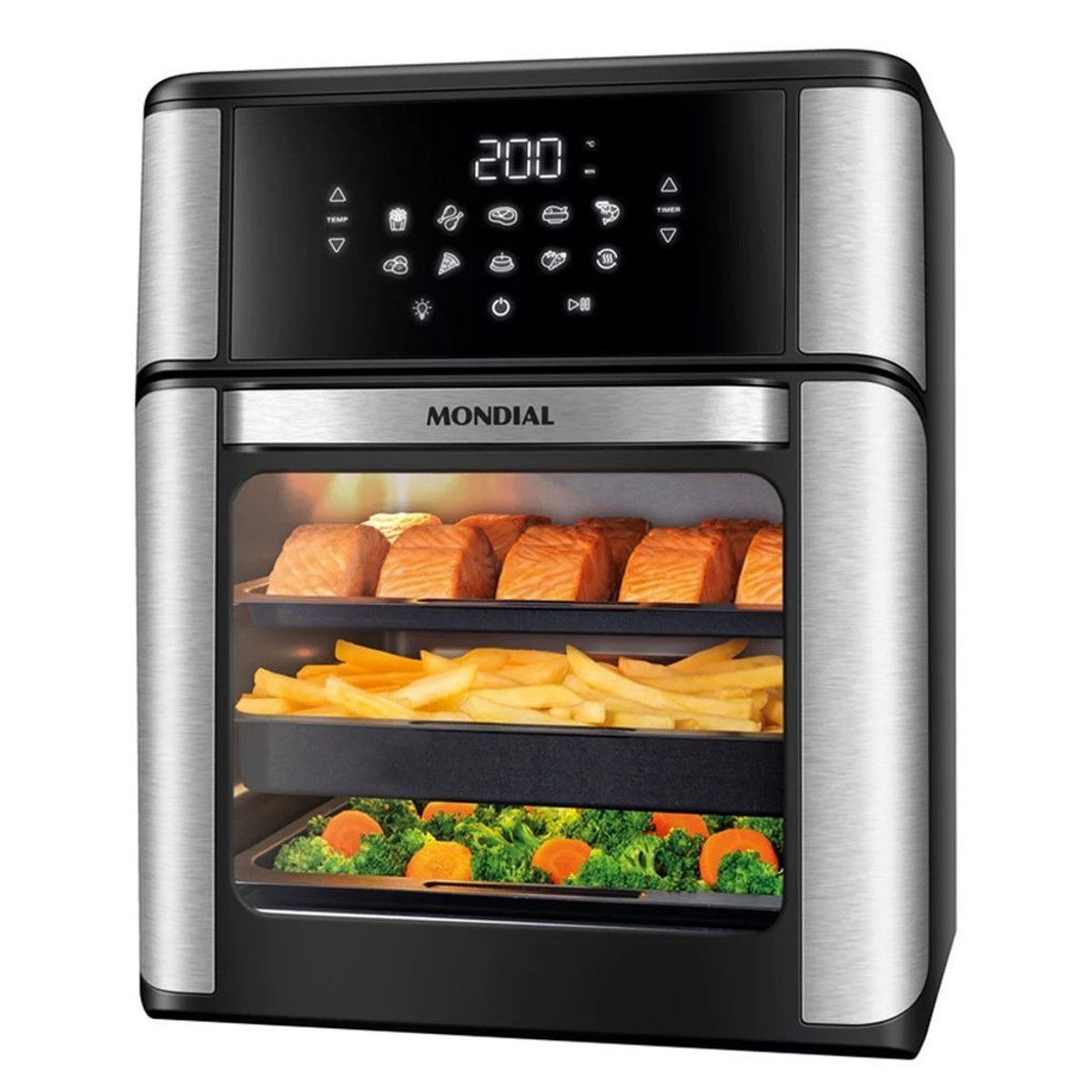 Horno Freidora de Aire Mondial Air Fryer Oven 12L