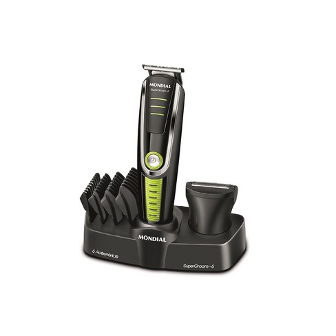 Aparador De Pelos Mondial Super Groom 6 BG-04 - Negro