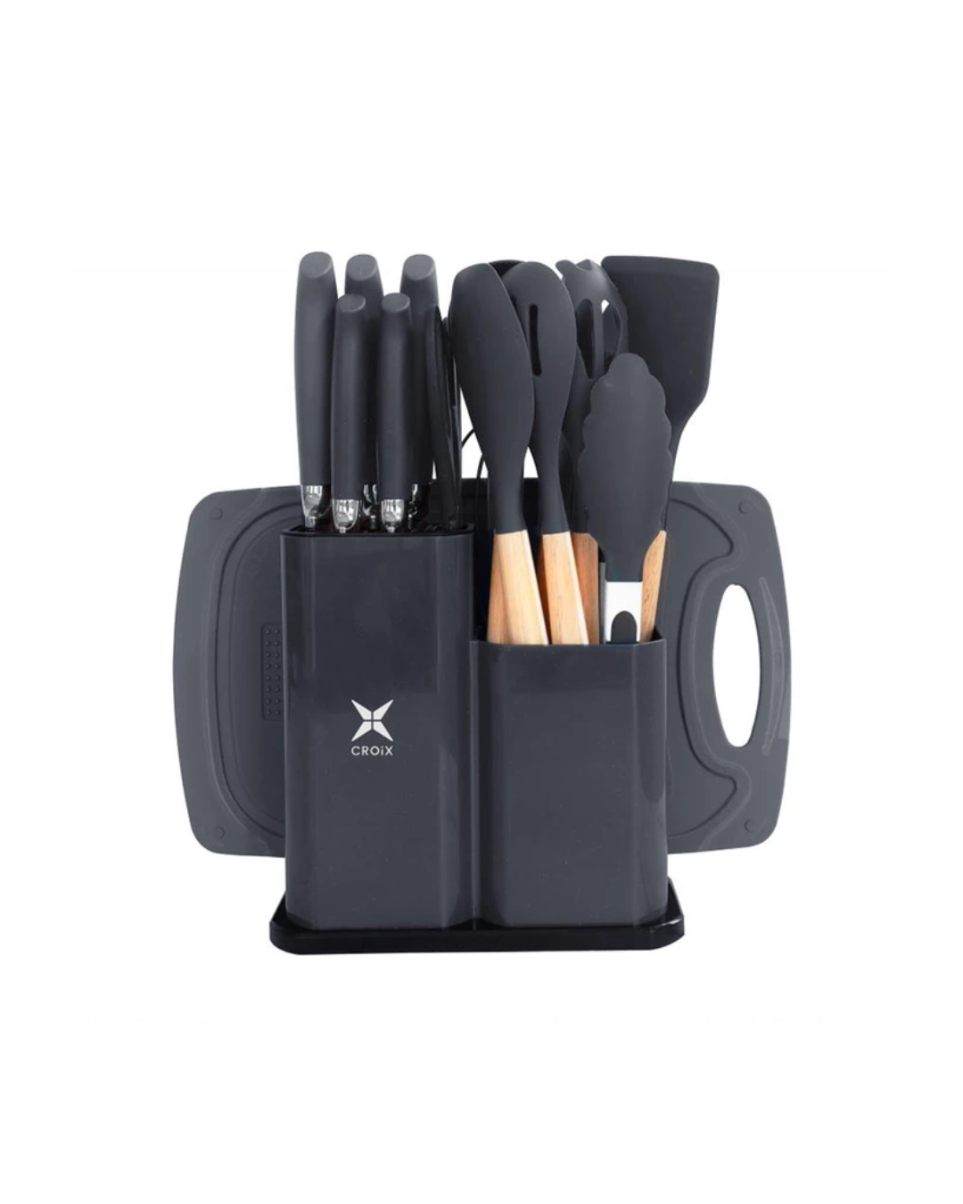 Set Croix de silicona para cocina 19 piezas gris 630621
