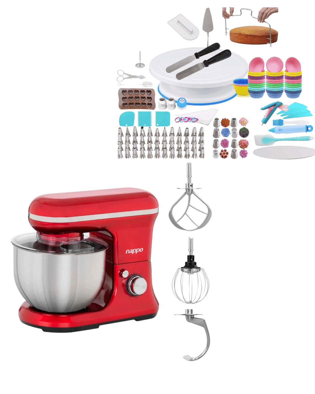 Batidora Nappo 1000w + set de decoración 291 piezas