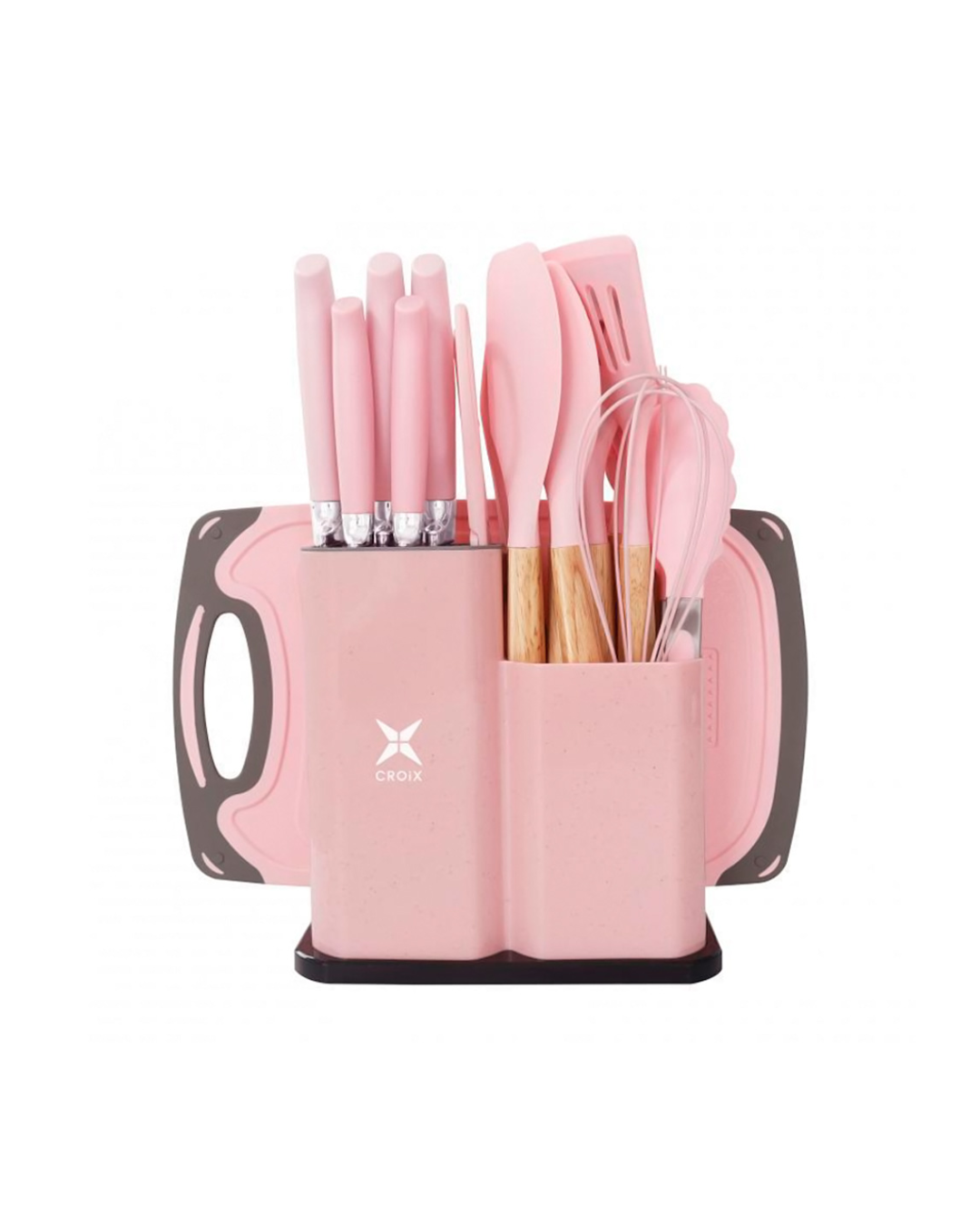 Set Croix de silicona para cocina 19 piezas rosado 630622