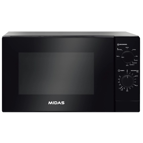 Microondas Midas 20lts con perillas negro MOG20LM