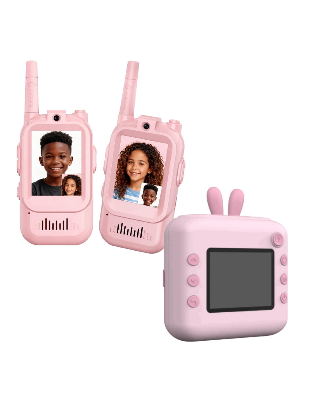 Walkie talkie Wubidubi + camara digital p/ niños WT01+529010