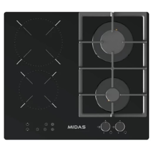 Anafe Midas combinado (2 a gas y 2 vitrocerámicos) MD-PCE26M