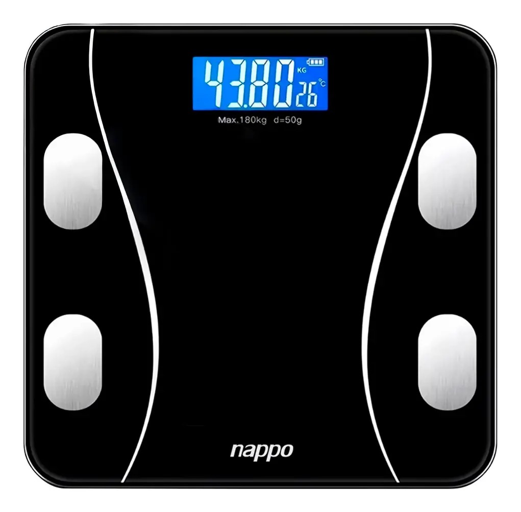 Balanza Nappo 180 kg negro (incluye pilas) NPB-307