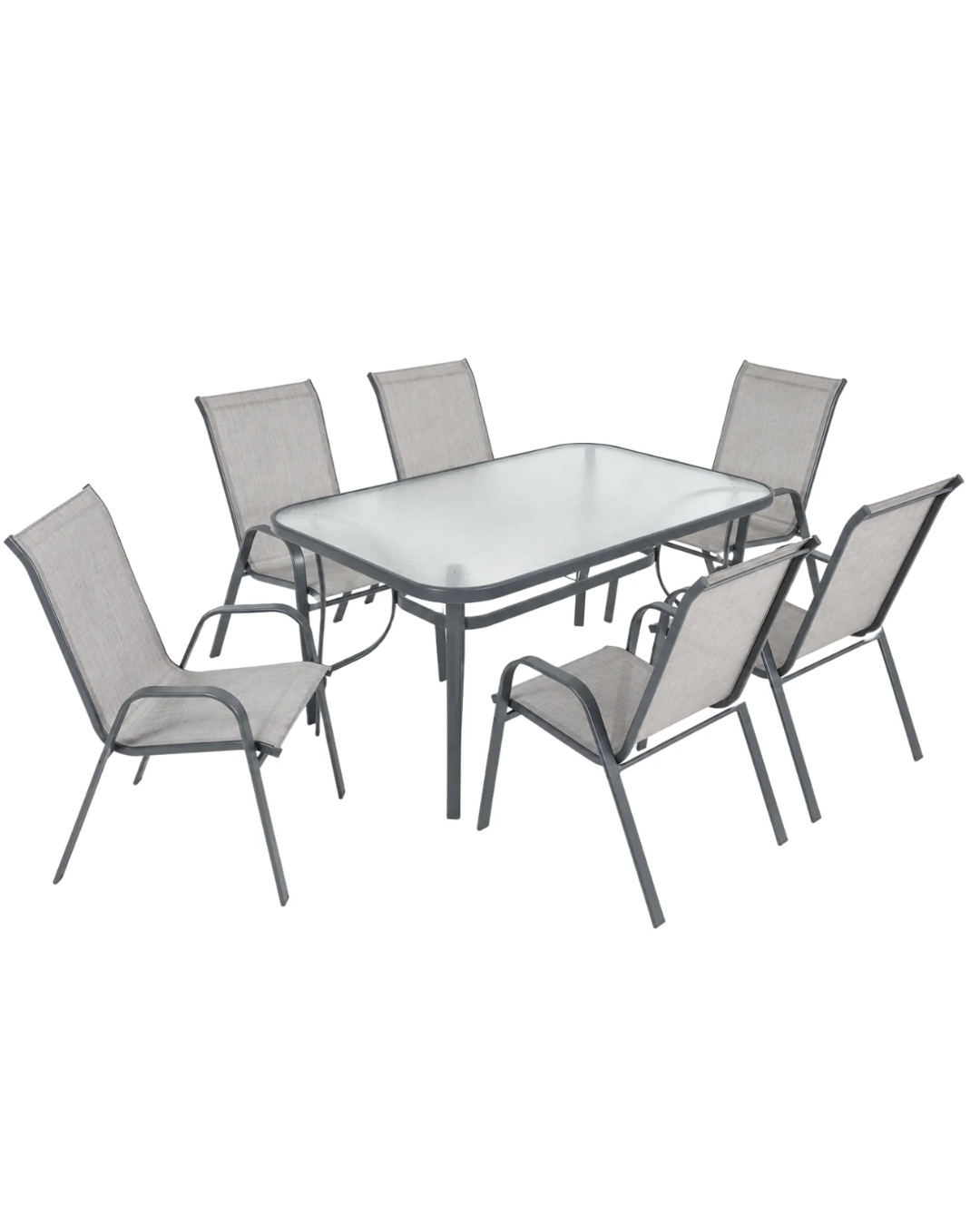 Juego Empoli mesa+ 6 sillas para jardin/ exteriores