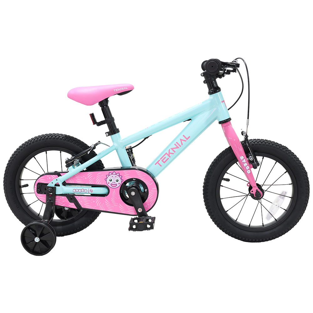 BICICLETA TEKNIAL STEGO 14" CELESTE/ROSADO