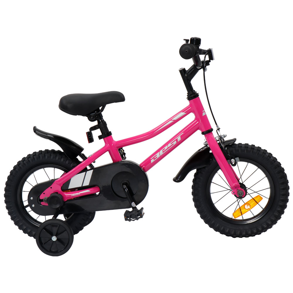 BICICLETA BEST INFANTIL FLASH 12" FUCSIA