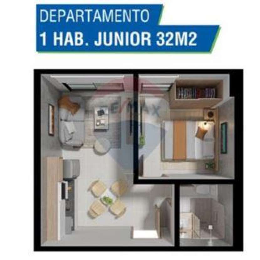 Imagen 3 de Departamento junior de 1 dormitorio piso 10 Zuba Plaza Torre 2