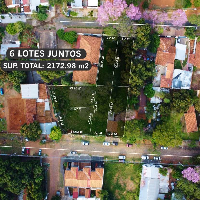Imagen 2 de 6 terrenos juntos en Lambaré